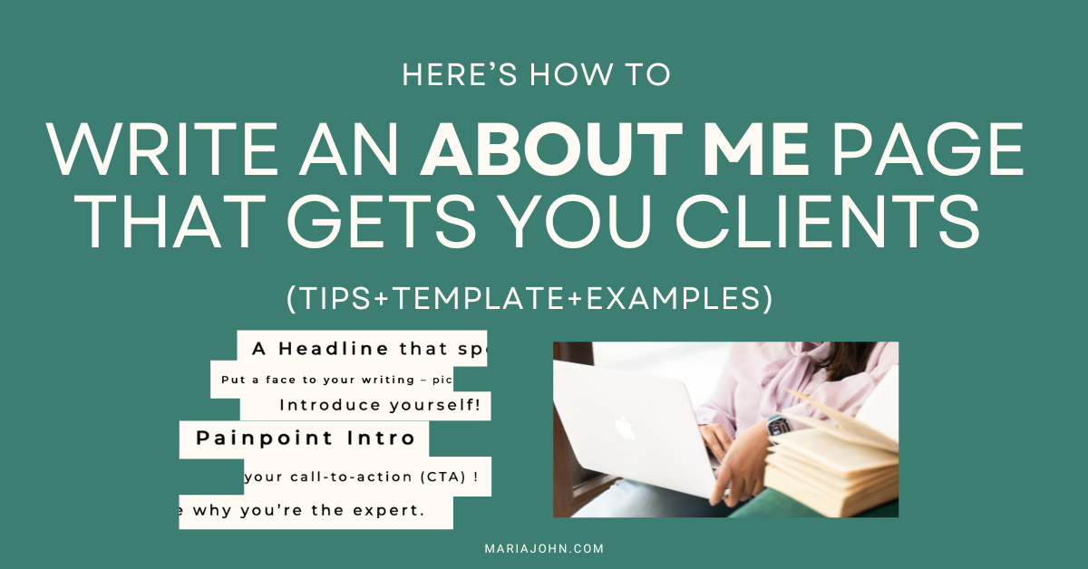 How to create website copy for your About me page