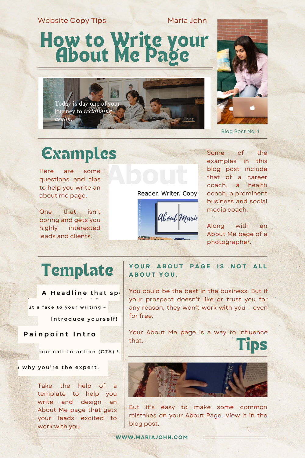 Tips and template to help you write your own about me page
