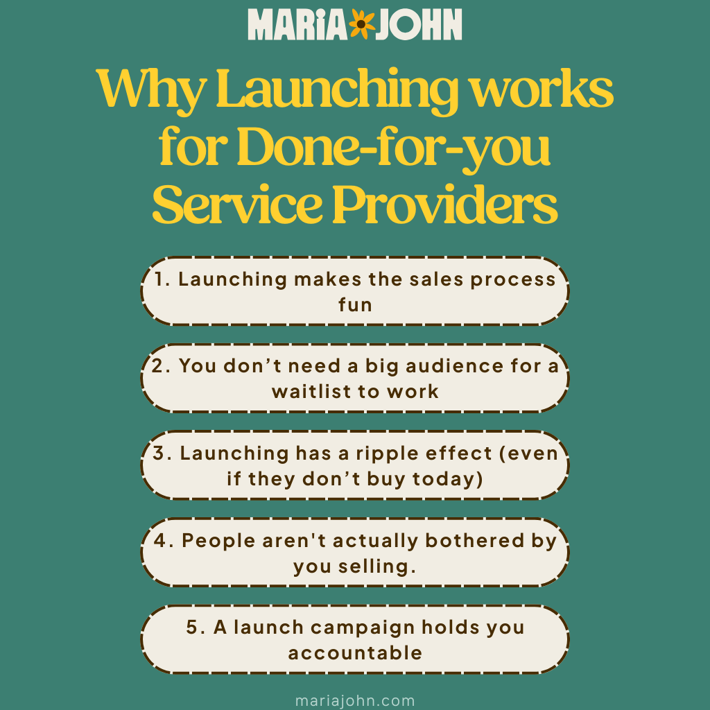 why launching works for DFY creative services