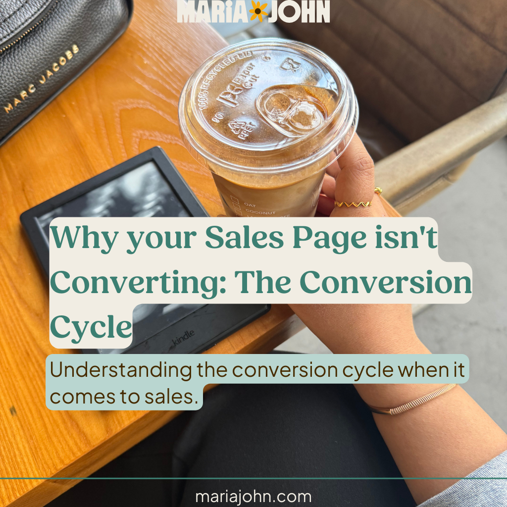 If you're asking why conversions aren't happening on your sales page, you need to first understand the client sales conversion cycle