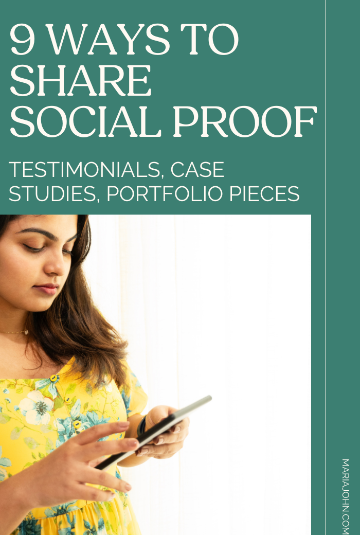 here's how you can share testimonials, share case studies, and share portfolio pieces and social proof in 9 different ways